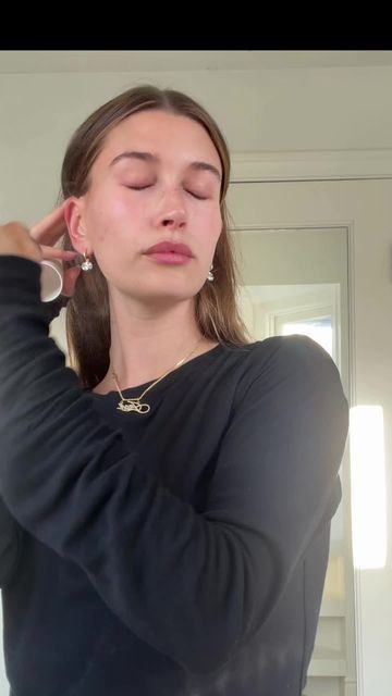 Hailey Bieber beauty routine video thumbnail