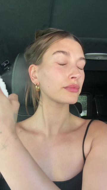Hailey Bieber beauty routine video thumbnail
