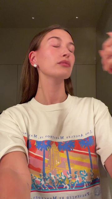 Hailey Bieber beauty routine video thumbnail